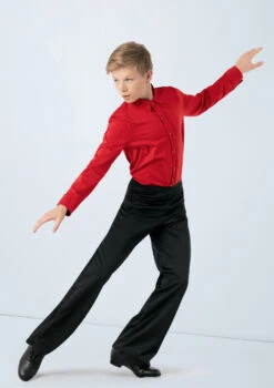 Weissman Collar Button Down Shirt -Capezi Dance Wear Shop 10760 Red 3994 99467.1678886729