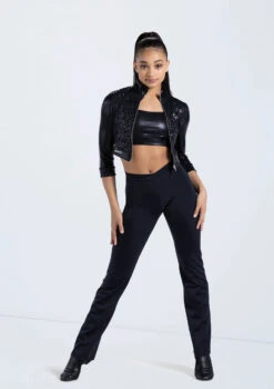 Weissman Cropped Sequin Jacket -Capezi Dance Wear Shop 14236 black 039 62678.1678889060