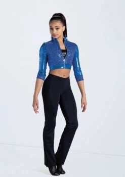 Weissman Cropped Sequin Jacket -Capezi Dance Wear Shop 14236 royal 919 96524.1678889060