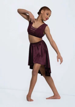 Weissman Draped Mesh Bra Top 9 Weissman Draped Mesh Bra Top -Capezi Dance Wear Shop 14297 raisin 2983 13784.1698713199