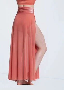 Weissman Velvet Waist Mesh Maxi Skirt -Capezi Dance Wear Shop 14299 sienna 7497 24921.1698816780