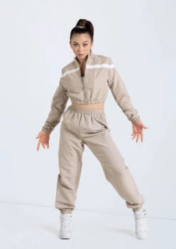 Weissman Cropped Track Jacket 11 Weissman Cropped Track Jacket -Capezi Dance Wear Shop 14304 latte 14308 latte 441 94625.1698816780