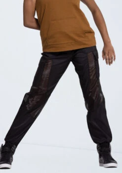 Weissman Sheer Inset Cargo Pants -Capezi Dance Wear Shop 14327 black 3242 72698.1678889185