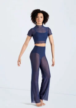 Weissman Power Mesh Wide Leg Pants 11 Weissman Power Mesh Wide Leg Pants -Capezi Dance Wear Shop 14428 navy 14430 navy 847 95300.1698817156