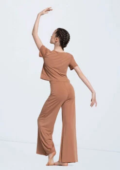 Weissman Wide Leg Matte Jersey Pants 17 Weissman Wide Leg Matte Jersey Pants -Capezi Dance Wear Shop 14433 warm sand MJ12612 warm sand 2804 20505.1678891065