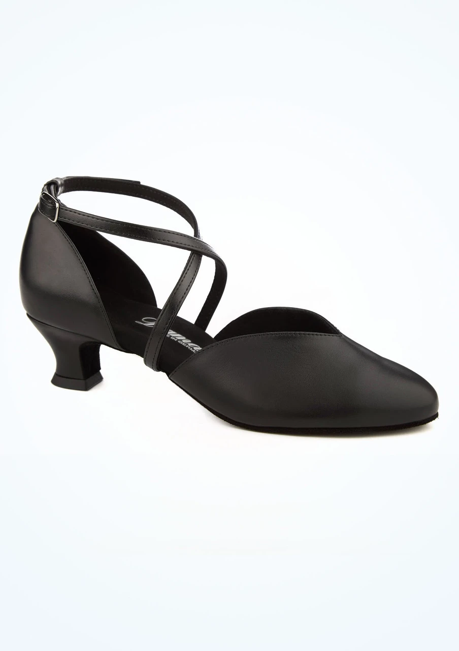 Diamant Extra Wide Ballroom Shoe 1.65" - Black 2 Diamant Extra Wide Ballroom Shoe 1.65" - Black - Image 2