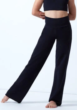 Intermezzo Teen High Waisted Wide Leg Pants -Capezi Dance Wear Shop 5278 BLK FRONT 1T 74197.1698809390