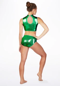 Alegra Girls Metallic Maris Dance Crop Top -Capezi Dance Wear Shop ADALIE MAIN MGR 36618.1688166931