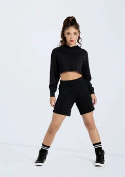 Weissman French Terry Pull-On Shorts 7 Weissman French Terry Pull-On Shorts -Capezi Dance Wear Shop AH10417 black AH12500 black 802 34113.1698840264