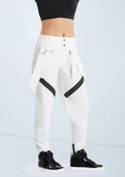 Weissman Pop Star Pants With Straps 6 Weissman Pop Star Pants With Straps -Capezi Dance Wear Shop AH10511 white 429 29838.1678890518