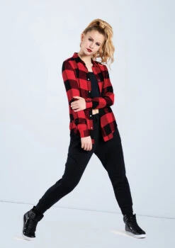 Weissman Oversized Buffalo Plaid Shirt 12 Weissman Oversized Buffalo Plaid Shirt -Capezi Dance Wear Shop AH10810 red AH7841 black 789 69479.1678890532