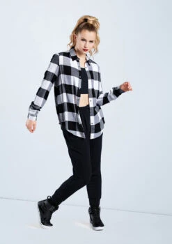 Weissman Oversized Buffalo Plaid Shirt 14 Weissman Oversized Buffalo Plaid Shirt -Capezi Dance Wear Shop AH10810 white AH7841 black 775 24591.1678890532