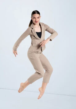 Weissman Woven Suit Blazer 7 Weissman Woven Suit Blazer -Capezi Dance Wear Shop AH11502 latte AH11836 latte 561 99925.1678890550