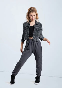 Weissman French Terry Cargo Pants -Capezi Dance Wear Shop AH11507 blackacidwash AH12728 gray 037 70224.1697719843