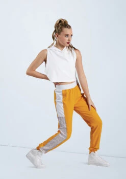 Weissman Sporty Mesh Jogger Pants -Capezi Dance Wear Shop AH11754 saffron 6919 23401.1648856767