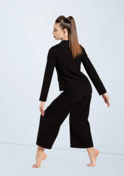 Weissman Stretch Suit Blazer -Capezi Dance Wear Shop AH12576 SH11076 AH12577 eblack 482 47531.1678890656
