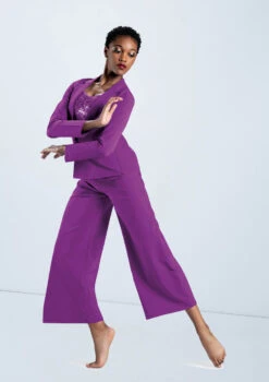 Weissman Stretch Suit Blazer -Capezi Dance Wear Shop AH12576 SQ12829 AH12577 electricpurple 0069 05269.1678890656