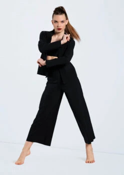 Weissman Stretch Suit Blazer -Capezi Dance Wear Shop AH12576 black 454 68888.1678890656