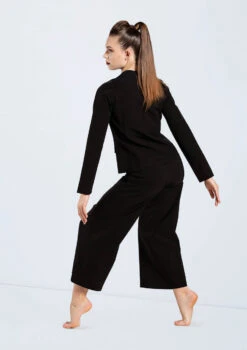 Weissman Stretch Suit Blazer -Capezi Dance Wear Shop AH12576 black 482 42372.1678890655