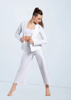 Weissman Stretch Suit Blazer -Capezi Dance Wear Shop AH12576 white SH11076 white AH12577 white 69 22424.1678890655