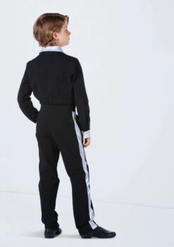 Weissman Boys Satin Stripe Pants 11 Weissman Boys Satin Stripe Pants -Capezi Dance Wear Shop AH12616 white 1836 22303.1698840275
