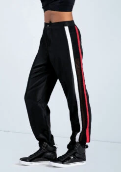Weissman Sporty Stripe Jogger Pants -Capezi Dance Wear Shop AH12719 black 728 76263.1698840275