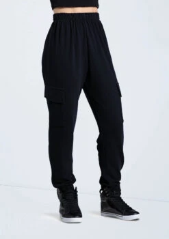 Weissman French Terry Cargo Pants -Capezi Dance Wear Shop AH12728 black 067 18329.1678890683
