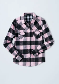 Weissman Buffalo Plaid Flannel Shirt 14 Weissman Buffalo Plaid Flannel Shirt -Capezi Dance Wear Shop AH3623 pink 2583 14538.1678890708