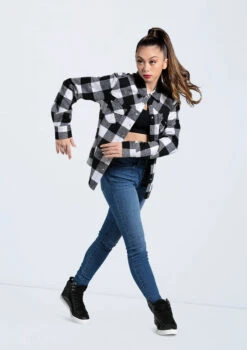 Weissman Buffalo Plaid Flannel Shirt 19 Weissman Buffalo Plaid Flannel Shirt -Capezi Dance Wear Shop AH3623 white black AH11506 6824 14377.1678890709