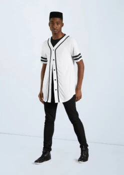 Weissman Oversized Baseball Jersey 12 Weissman Oversized Baseball Jersey -Capezi Dance Wear Shop AH9224 white AH10781 black 4759 25575.1678890724