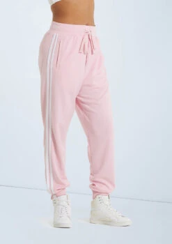 Weissman Side Stripe Track Pants -Capezi Dance Wear Shop AH9281 pink 129038 59855.1698840280
