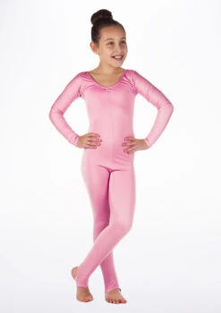 Alegra Girls Shiny Blaine Catsuit -Capezi Dance Wear Shop ALC5290 MAIN PNK 67151.1675211025