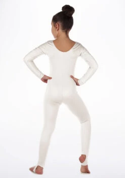 Alegra Girls Shiny Blaine Catsuit -Capezi Dance Wear Shop ALC5290 MAIN WHT 70230.1675211017