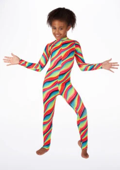 Alegra Girls Patterned Aspen Catsuit -Capezi Dance Wear Shop ALC5292P MAIN 2 57627.1688080774