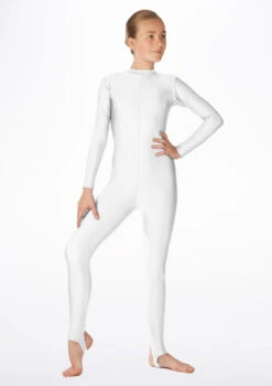 Alegra Girls Shiny Aspen Catsuit -Capezi Dance Wear Shop ALC5292 MAIN WHT 18034.1678871871