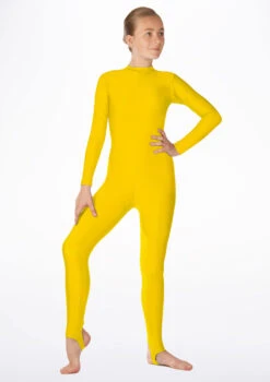 Alegra Girls Shiny Aspen Catsuit -Capezi Dance Wear Shop ALC5292 MAIN YEL 84694.1678871877