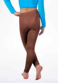 Alegra Girls Shiny Footless Leggings -Capezi Dance Wear Shop ALP5204 BACKM BRN 14279.1678875180