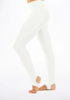 Alegra Girls Shiny Stirrup Leggings -Capezi Dance Wear Shop ALP5205 MAIN WHT 62958.1678875231