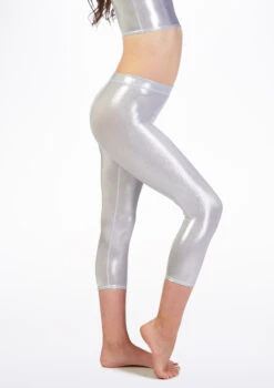 Alegra Girls Metallic Crop Leggings -Capezi Dance Wear Shop ALP5206 MAIN MSL 04679.1678876110