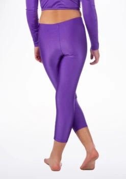 Alegra Girls Shiny Crop Leggings -Capezi Dance Wear Shop ALP5206 MAIN PUR 69763.1678876136