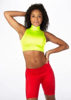 Alegra Girls Shiny Maris Dance Crop Top -Capezi Dance Wear Shop ALS0264S MAIN FYE 30117.1678878305
