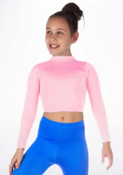 Alegra Girls Shiny Raya Dance Top -Capezi Dance Wear Shop ALS5267 MAIN PNK 72235.1678878576