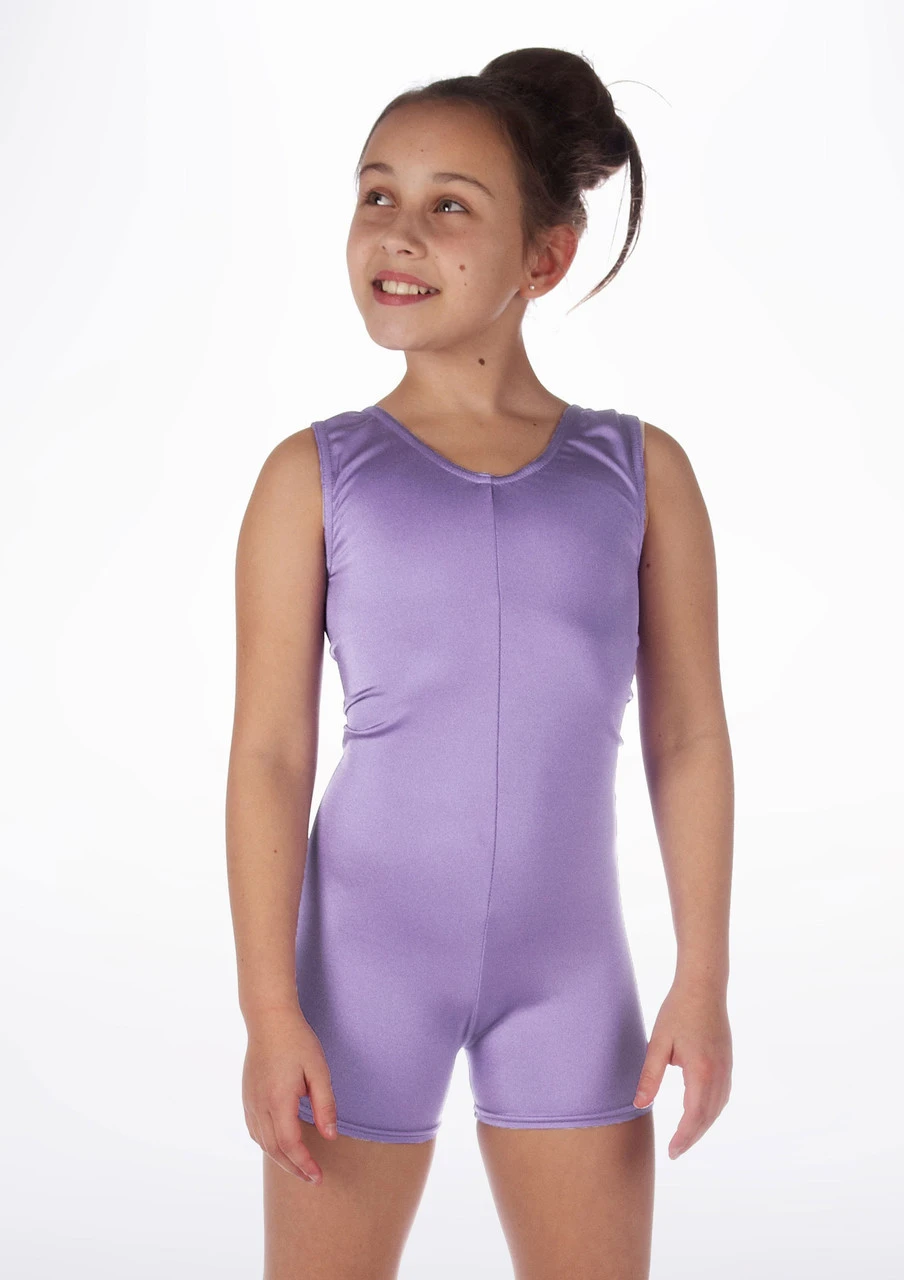 Alegra Girls Shiny Hotpant Unitard 2 Alegra Girls Shiny Hotpant Unitard - Image 2