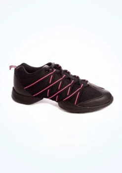 Bloch Criss Cross Dance Sneaker - Pink -Capezi Dance Wear Shop BLSO524 MAIN PNK BLK T 55968.1698801329