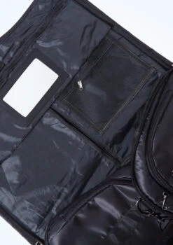 Capezio Garment Duffle Bag -Capezi Dance Wear Shop CAB253 BLK CLOSE UP FRONT 1 90092.1678927157