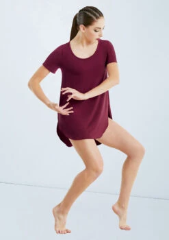 Weissman Oversized Favorite Tee Dress 31 Weissman Oversized Favorite Tee Dress -Capezi Dance Wear Shop D10565 blackcherry 432 21292.1698450226