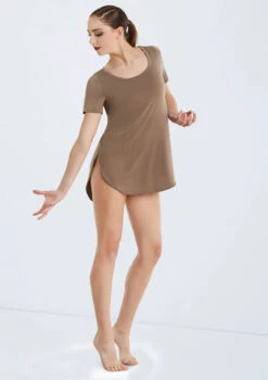 Weissman Oversized Favorite Tee Dress 26 Weissman Oversized Favorite Tee Dress -Capezi Dance Wear Shop D10565 mocha 319 84798.1678890769