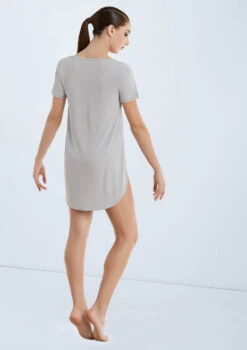 Weissman Oversized Favorite Tee Dress 21 Weissman Oversized Favorite Tee Dress -Capezi Dance Wear Shop D10565 softgray 361 27821.1678890769