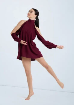 Weissman Open Sleeve Overdress 19 Weissman Open Sleeve Overdress -Capezi Dance Wear Shop D10759 blackcherry 107915 97035.1698840460