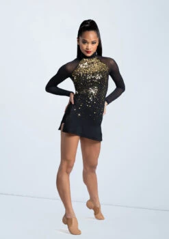 Weissman Sequin Shift Dress -Capezi Dance Wear Shop D12741 gold 494 64489.1698840476